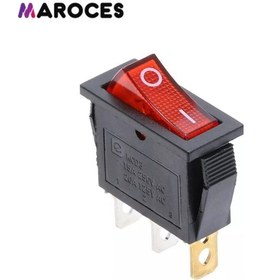 Resim Ic-113 Tekli Dar Işıklı Anahtar On-Off 3 Bacaklı Kırmızı 100 Adet 