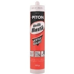 Resim Piton Silikon Akrilik Mastik 450 Gr Beyaz 25 Adet Piton Beyaz 