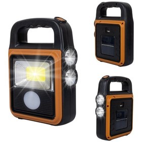 Resim Powermaster Hs-8020c Cob Ledli Solarlı 4 Kademeli Usb Powerbank Çıkışlı Şarjlı Işıldak Fener 