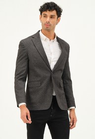 Resim VALUE Gri Slim Fit Astarlı Erkek Klasik Şık Ceket Blazer 