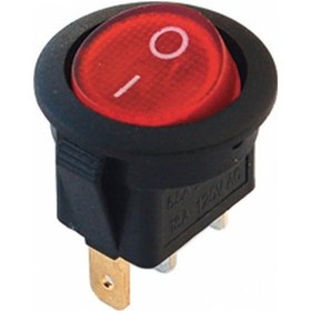 Resim Powermaster Ic-131a 3 Pin Yuvarlak Işıklı Anahtar 20 Mm-178308 