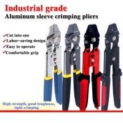 Resim 1 adet Endüstriyel Sınıf Alüminyum Kılıf Sıkma Pense - 8 Şekilli Eliptik Tasarım, Dayanıklı Metal Yapı, İşçilik Tasarrufu, Kullanımı Kolay, Rahat Tutma, Çitler, Giysi Dizileri, Tel Rafı ve Meyve Sığınakları için İdeal, Tel Kesme Aracı | Ergonomik Tutma Pense | Dayanıklı Metal Pense 