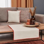 Resim Nuvomon Çoban Dikiş Runner - Krem / Turuncu - 45x150 cm 