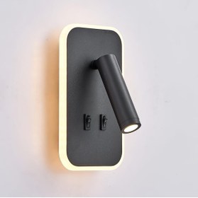 Resim ECONA Dekoratif Yatak Başı Okuma Lambası 12 Watt Gün Işığı Çift Kademeli Baş Ucu Kitap Okuma Lambası 