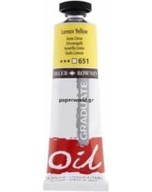 Resim Daler Rowney Yağlı Boya Grad 651 Lemon Yellow 38 ML 