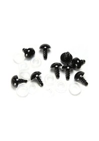 Resim Amigurumi Siyah 7 Mm Vidalı Göz Kilitli 49-50 Çift 98-100 Adet 