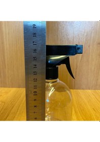Resim 500 Ml Siyah Tetik Spreyli Şeffaf Tombul Plastik Şişe , 500 Cc Spreyli Plastik Şişe X 4 Adet 