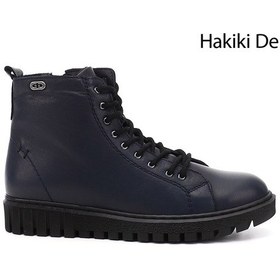 Resim Gönderi(R) Gönderi R Lacivert Antik Fermuarlı Kauçuk Taban Hakiki Deri Postal Bot Lacivert 