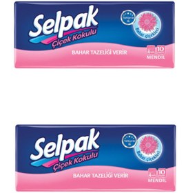 Resim Selpak Parfümlü Kağıt Mendil 10'lu Paket 2'li 
