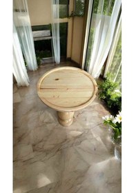 Resim Doğal Masif Ahşap Mantar Sehpa Tekli Naturel Renk Yan Sehpa Tasarımı - Coffee Table Naturel 