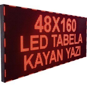 Resim Ledeksis 48X160CM LED Tabela-Kayan Yazı -Kırmızı USB Haberleşme 