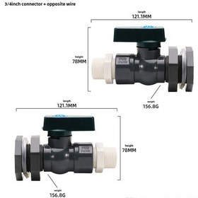 Resim Springsun 3/4 İnç Pvc Yağmur Suyu Tankı Bölücü Seti - İki Çıkışlı Halka, Bağlantı Elemanları, Musluk Ve Ptfe Bandı İle Kolay Kurulum 2 Adet 