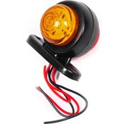 Resim Ahmet Otomotiv Mini Takoz Tek Ledli Sarı-kırmızı Renk 12v-24v 