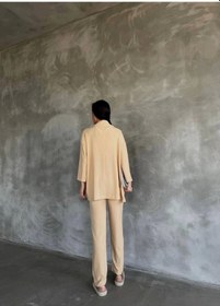 Resim Kazax Bürümcük Kumaş Takım Bej 