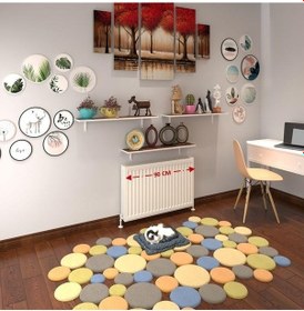 Resim Kenzlife Petek Üstü Raf Dresuar Golden Boy Cvz 090 24 Üçlü Kitaplık Duvar Rafı 090 Cm Uzunluk Beyaz 