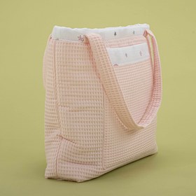 Resim Bebek Bakım Çantası - Bebe Pembe Petek - Pembe Ay 