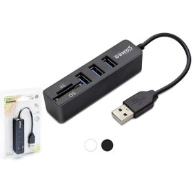 Resim Hadron Hn159 Hub Usb 2.0 3 Port Tf & Sd Card Reader 1Tb Uyumlu 