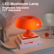 Resim Ayarlanabilir Parlaklık LED Mantar Masa Lambası - Retro Akrilik Tasarım, Orta Çağ Modern Stil, 3 Renk Sıcaklık Seçeneği, USB Güçlü, Pil Gerektirmez, Yatak Odası Dekoru için İdeal, Yatak Odası Aydınlatması | Modern Masa Lambası | Ayarlanabilir Parlaklık Lambası, Mantar Lambası 