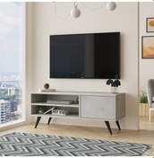 Resim Yurudesign Cloud Tv Ünitesi Tv Sehpası Ahşap Ayaklı 110Cm Taş Cd1 