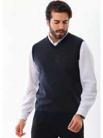 Resim Pelikan Erkek V Yaka Yün Süveter 4p15 Lacivert 
