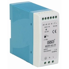 Resim Imdr-40-12 - 40W 12Vdc 3.3A Raya Montajlı Güç Kaynağı 