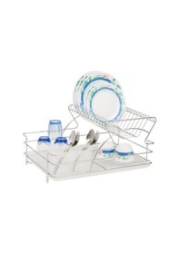 Resim Ece Metal Lux Krom Bulaşıklık Tabaklık Krom Kaplama Metal Sepet Plastik Tepsi Krom 