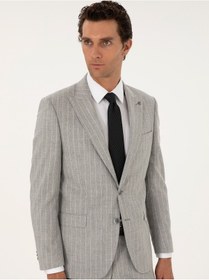 Resim Cacharel Açık Gri Slim Fit Takım Elbise 