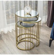 Resim Venüs Metal Ayak Gold Zigon Sehpa 