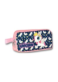 Resim Cennec Unicorn Lacivert-pembe Kız Çocuk Isı Yalıtımlı Beslenme Çantası Ve Kalemlik Seti 