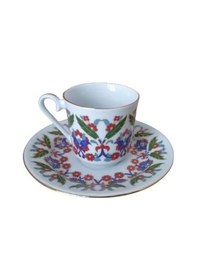 Resim Kütahya Porselen El Dekoru 2 Kişilik Kahve Fincanı Dekor No:073874 