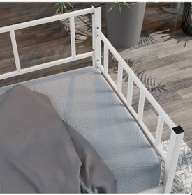 Resim Daybed, Doruk, Metal Karyola, Sedir Karyola, 90x200 Cm, Beyaz Re 519382 