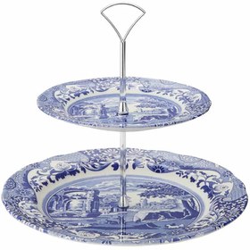 Resim Spode Blue Italian Kek Standı 
