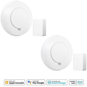 Resim Meross Wi-fi Uzaktan Kontrollü 2'li Akıllı Duman Sensör Kiti 