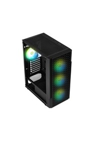 Resim BitFenix Proton 4-120Mm Frgb Fan 600W 80 Plus Siyah 1-Usb3.0 2-Usb2.0 Tempered Glass Oyuncu Boş Bilg 