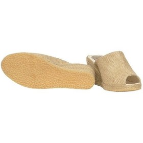 Resim Star Tombis Dolgu Topuk Keten Ön Açık Terlik Çuval Çuval Bej 