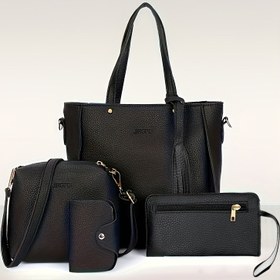 Resim 4 adet Yeni Basit ve Şık Set, Popüler Rahat El Çantası Yaz Çok Yönlü Yüksek Kaliteli Trendli Çok Parça Hediye Seti, Kadınlar İçin Hediye Seti, Tatil Hediyesi, Günlük Gereksinimler, Minimalist Tasarım, Modern Moda, Dayanıklı Malzeme, Hafif Yapı, Eşleşen Set, Çok Yönlü Üçlü, Hediye Alıcıları, Ofis Bayanlar 