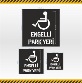 Resim isgtabelam 40x40 Cm /kompozit / Engelli Park Yeri Boyama Şablonu 