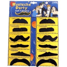 Resim FırsatVar 24 Adet Eğlenceli Takma Bıyık Seti Tiyatro Oyuncuları Için 
