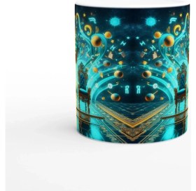 Resim Ikizler Burcu Baskılı Kahve Kupası - Galaktik Taht Odası Temalı Vs2 