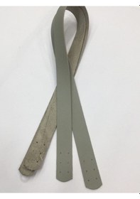 Resim Karantuhafiye Dikmeli Spor Sap / Çanta Sapı / Deri Dikmeli Sap 70 Cm Gri Gri 