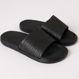 Resim Alb 10225 Düz Renk Erkek Plaj Havuz Bahçe Yazlık Sokak Terliği Siyah 