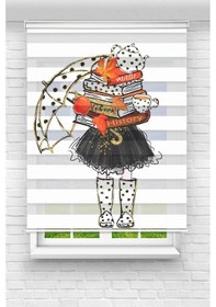 Resim Perdecizade Enxboy Kitap Kız Dijital Baskılı Zebra Perde-cocuk Odası-stor Perde Pz-2560 Renkli 