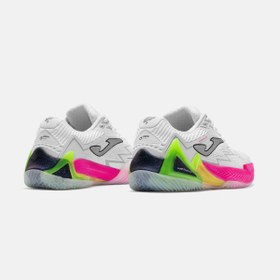 Resim Joma TOPLS2632OM Open Lady Toprak Kort Tenis & Padel Kadın Ayakkabısı - Beyaz/Pembe 