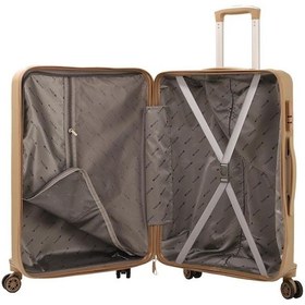 Resim Mçs Bavul Orta Ve Kabin 2li Set Kırılmaz Silikon Valiz V374 Şampanya Şampanya 