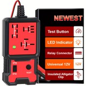 Resim 12V Araba Röle Test Cihazı, LED Göstergeli Evrensel Pil Kontrol Cihazı, ABS Malzeme, Oda Elektrikli Tel, ≤36V Çalışma Voltajı, Otomotiv Elektrikli Sistem Teşhis ve Testi İçin, Pil Olmadan 