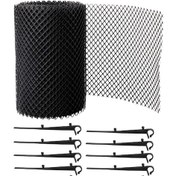 Resim Monyee Plastik Ev Çatı Su Tüpü Jeli 15cm X 6m Siyah 10 Tırnaklı Kesilebilir Bahçe Temizlik Aleti 