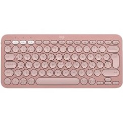 Resim LOGITECH K380S, Pebble Keys 2, Rose, 920-011861, Bluetooth, Türkçe, Q, Multimedya, Mini Klavye 