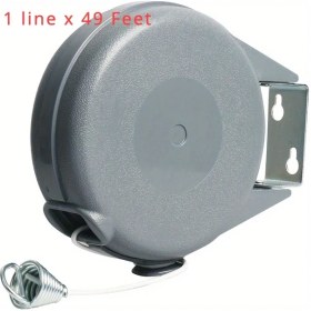 Resim Gateesat 590 Cm Ağır Hizmet Çamaşır Ipı - Abs Malzeme Pvc Ip Duvar Montajı İçin Dışı 