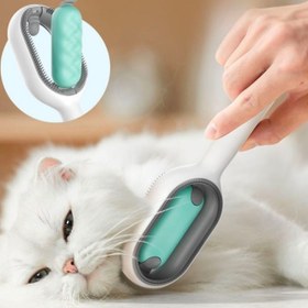 Resim BUFFER® Evcil Hayvanlar İçin Çift Taraflı Pet Fırçası Nemli Tüy Tarama Tarağı 