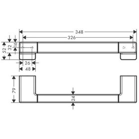 Resim Hansgrohe Addstoıs Tutamak 34.8 Cm Satın Sıyah 41744670 Siyah 